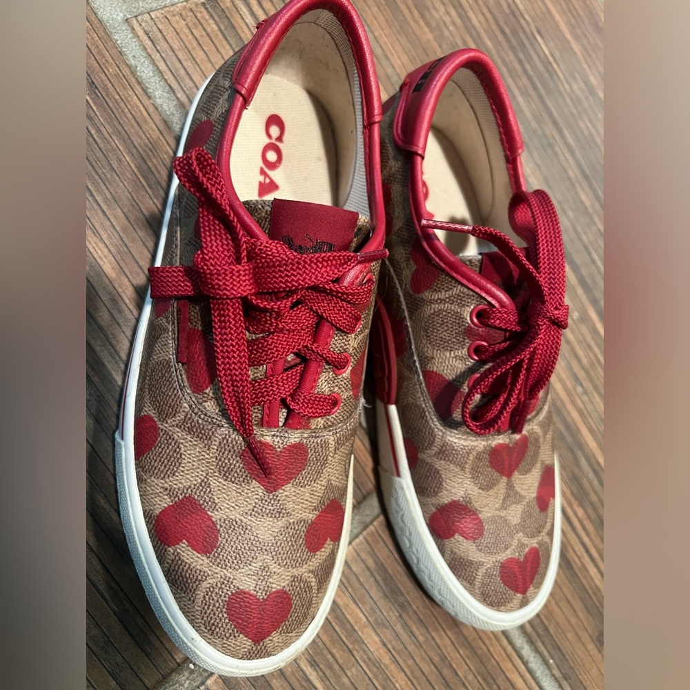 Gently Used Size 6 Coach Valentines Sneaker Tennis Shoe